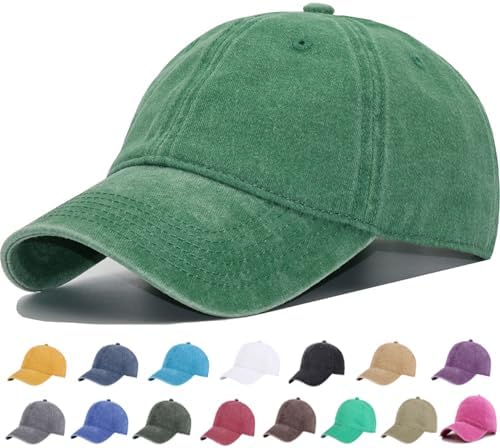 CYGTE Oversize XXL Vintage Washed Cotton Plain Baseball Caps
